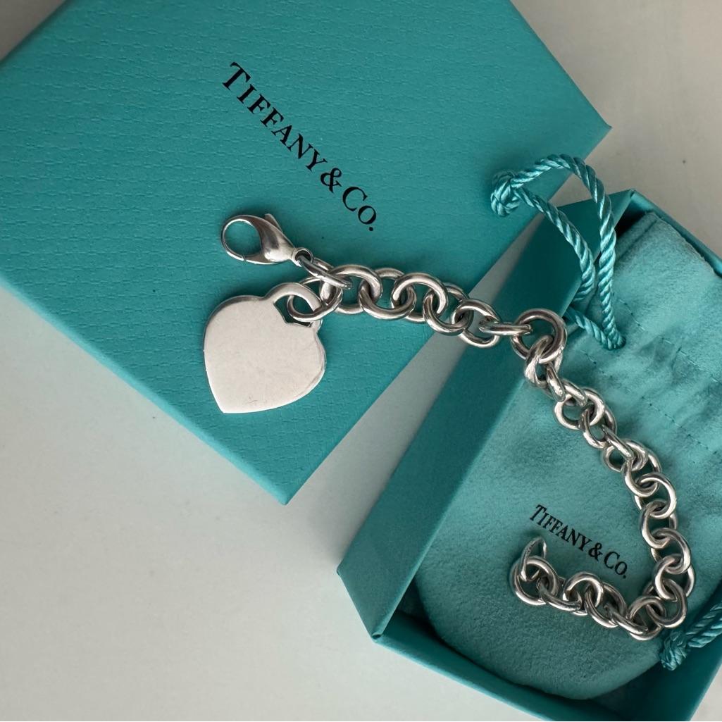 Tiffany & Co. Heart Tag Charm Bracelet In Silver